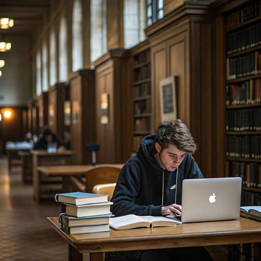 a student in the library focused on his tasks
کاهش استرس دانشجویان مهاجر ساکن انگلستان
