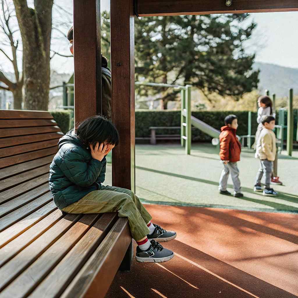 a child at a playground looking alone and stressed
تاثیر مهاجرت بر سلامت روان کودکان