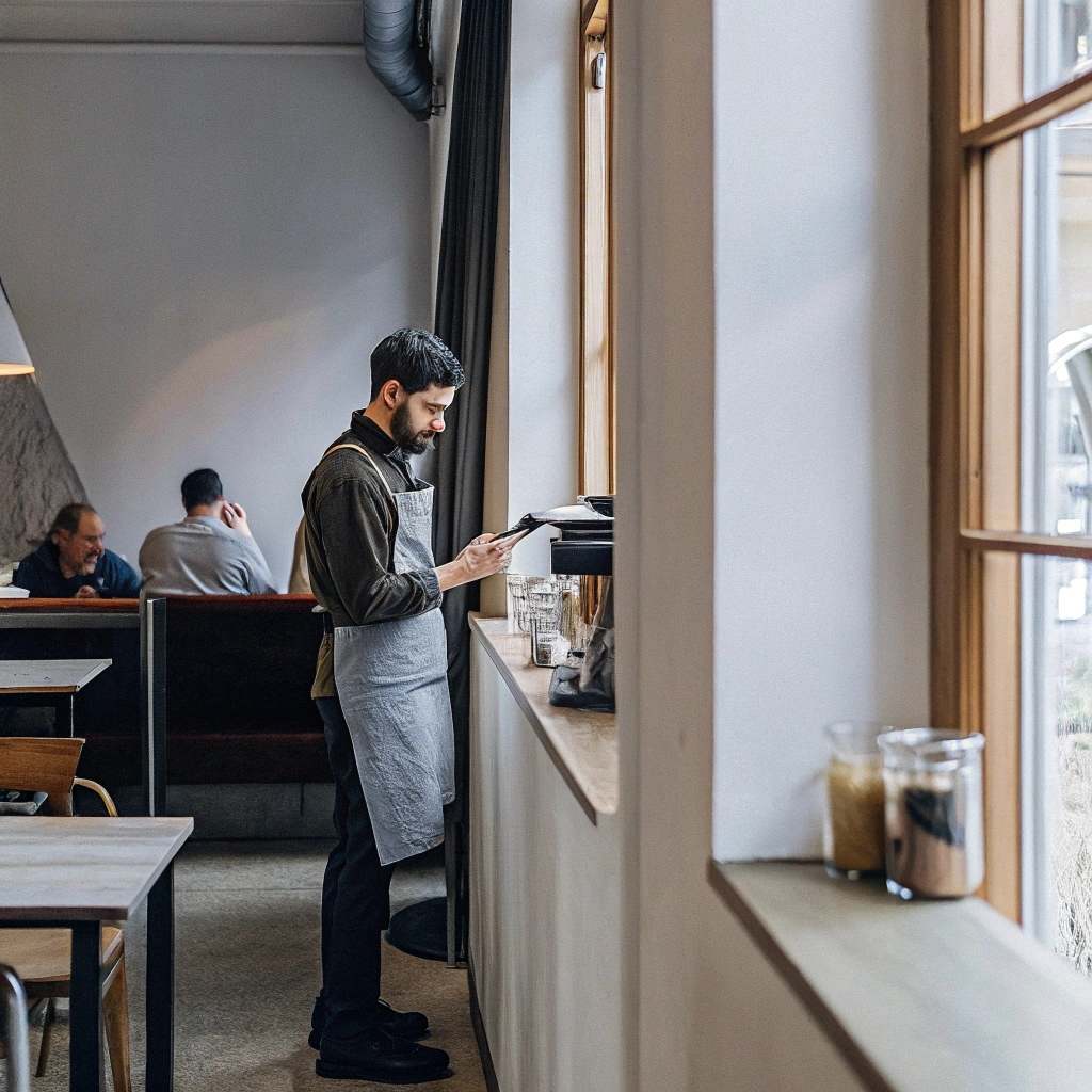 A student working as a waiter checking his phone
کاهش استرس دانشجویان مهاجر ساکن آلمان